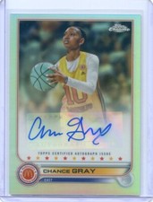 2022 Topps Chrome McDonald's CHANCE GRAY RC REFRACTOR ALL-AMERICAN AUTO