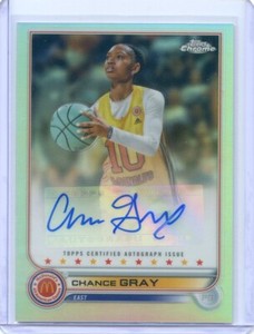 2022 Topps Chrome McDonald's CHANCE GRAY RC REFRACTOR ALL-AMERICAN AUTO