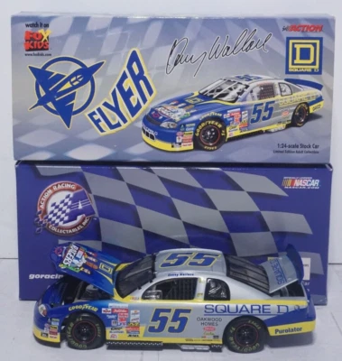 Vintage 1999 Kenny Wallace #55 Flyer Square D NASCAR RACERS Diecast Action 1:24 - Image 1 of 4