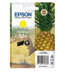 CARTUCCIA ORIGINALE EPSON T604 YELLOW ANANAS C13T10G44010 PER XP2200 XP3200 - Foto 1 di 1
