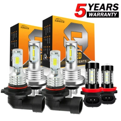 for Mazda MX-5 Miata 2006-2014 LED Headlights High /Low Beam+Fog Light Bulbs Kit - Image 1 of 4