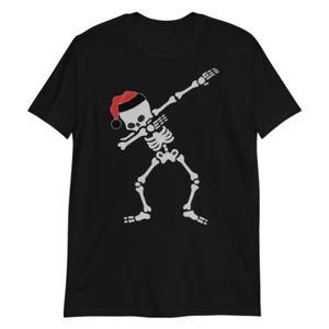 Christmas shirt Dabbing Skeleton, Dancing Skull, Funny Xmas Shirt - Picture 1 of 8