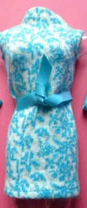 Vintage Barbie Glamour Group Outfit Blue Dress with Belt  Sears - Picture 1 of 2