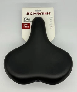 Schwinn Midway Cruise Large Comfort Bike Seat, Soft Foam, Black New - Picture 1 of 3