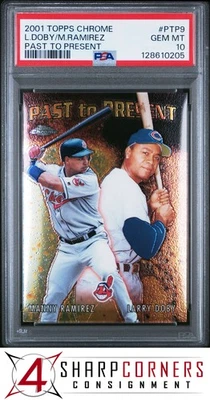 2001 TOPPS CHROME PAST TO PRESENT #PTP9 MANNY RAMIREZ PSA 10 - Image 1 of 3