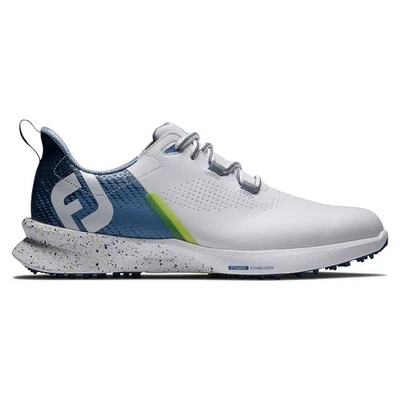 Nuevos zapatos FootJoy Golf FJ Fuel sin clavos blancos/azules/verdes talla 7,5 medianos Foto 1 de 4