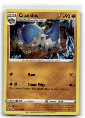 Cranidos - SWSH274 Holofoil Promo SWSH: Sword & Shield Promo Cards LP - Image 1 of 2
