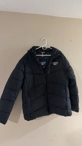 Chaqueta acolchada negra con capucha Reebok - XL para hombre - Imagen 1 de 7