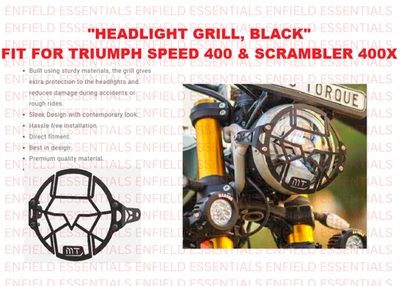 "PARRILLA DE FAROS, NEGRO" APTO PARA TRIUMPH SPEED 400 Y SCRAMBLER 400X Foto 1 de 4