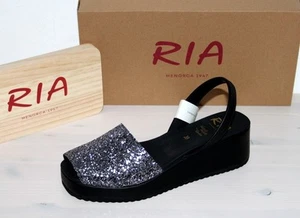 RIA MENORCA Leder Sandale Keil-Avarcas Plateau Sandalette Pantolette Neu! Gr. 40 - Bild 1 von 9