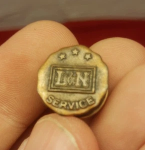 Vintage Messing 3 Sterne L & N Eisenbahn Service Schraubstift-Louisville 30 Jahre Nashville  - Bild 1 von 11