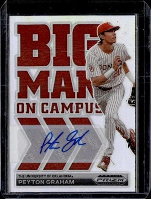 2022 Panini Prizm Draft Picks Peyton Graham Big Man on Campus Auto Prizms Silver - Image 1 of 2