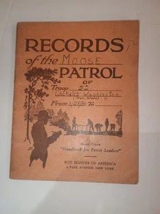 Records Of The Patrol Troop 22 1934 Boy Scouts BSA - Picture 1 of 5