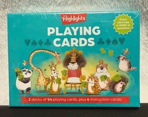 Highlights Spielkarten 2 Decks - Kinder Lernspiel mit Rätseln - neues Siegel - Bild 1 von 3