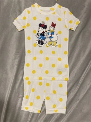 Novo com etiquetas tamanho 6 Gap crianças meninas Disney Minnie Mouse pijama curto margarida bolinhas - Imagem 1 de 4
