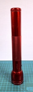 Maglite 3D Cell Flashlight Red Aluminum Heavy Duty USA Lite Vintage Tested Works - Picture 1 of 9