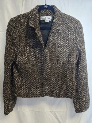 Carlisle粗花呢短夹克,两个口袋和纽扣 — 第 1/4 张图片