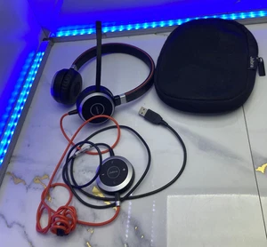 Jabra Evolve 40 MS Mono Headset ENC010 Controller Microsoft Certified Teams - Photo 1/3