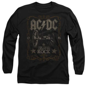 ACDC Rock Label Mens Long Sleeve T-Shirt, Black - Picture 1 of 3