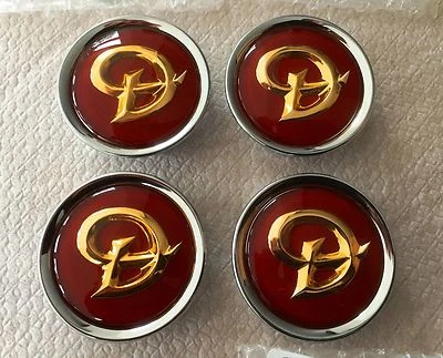 GENUINE JAGUAR DAIMLER ALLOY WHEEL CENTRE CAP BADGES NEW RUBY / GOLD MNA6249DB - Image 1 of 4