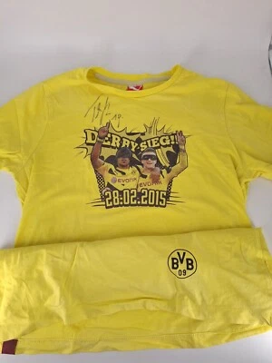 Selten BVB T-Shirt mit Autogramm Derby Sieg 28.02.2015 Jakub Błaszczykowski 16 - Bild 1 von 4