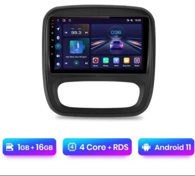 RADIO 2 DIN ANDROID PER OPEL VIVARO RENAULT TRAFIC BLUETOOTH NAVI USB GPS NAVI - Immagine 1 di 4