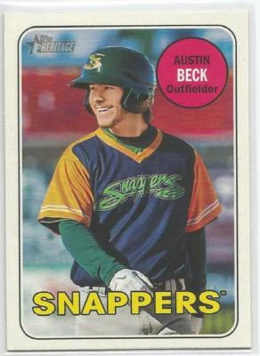 Austin Beck Oakland A's 2018 Topps Heritage Minors - Image 1 of 3
