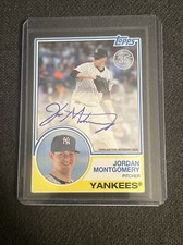 JORDAN MONTGOMERY AUTO ON CARD 2018 TOPPS 1983 35th ANNIVERSARY CARD BLACK /99