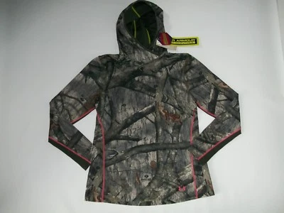 UNDER ARMOUR Coldgear MOSSY OAK CAMO Hooded EVO Hunting SHIRT Womens Size XL NEW - Image 1 of 4
