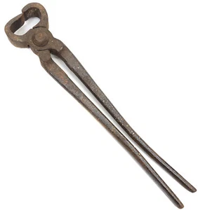 Antique Hand Forged Iron Farrier Nippers Horse Hoof Clippers Horseshoeing Tool - Picture 1 of 5