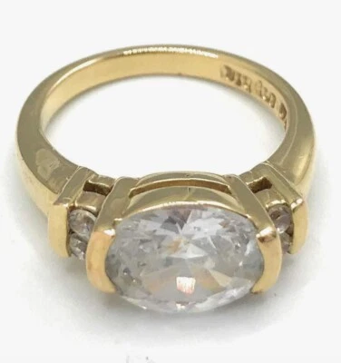 Anillo Lia Sophia "Deseo" Tono Dorado con Circonita Cúbica 4.3ct Piedra Central Talla 6 Foto 1 de 4