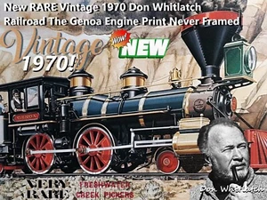 Neu SELTEN Vintage 1970 Don Whitlatch Railroad The Genua Motordruck nie gerahmt - Bild 1 von 12