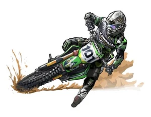 Dirt bike custom number decal, dirt bike sticker, motocross decal mc297 - Picture 1 of 10
