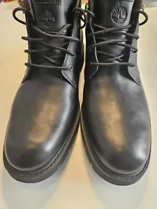 BRAND NEW -Timberland Men's Elmhurst Waterproof Black Leather Chukka Boots 11.5 - Picture 1 of 10