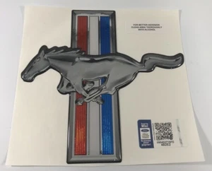 Universal Adhesive Decal For Ford Mustang (Tri Bar Pony Emblem) - Picture 1 of 2