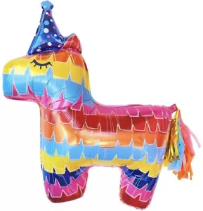Globo Mylar para caballo Piñata Party 32 in con cola de borla colores arco iris - Imagen 1 de 5
