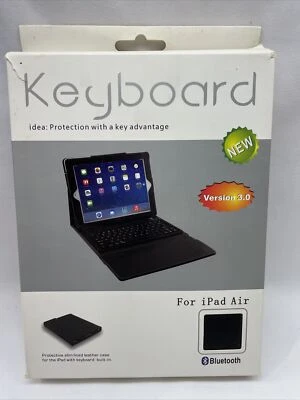 New Keyboard Leather Case Bluetooth for iPad Air Bluetooth 3.0 Compatible. - Image 1 of 4