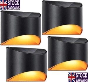 LeiDrail Solar Fence Lights 4 Pack Wall Solar Lights Waterproof Step Light (E726 - Picture 1 of 10
