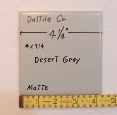 1 pc. Gris desierto mate más suave: azulejo de cerámica de Daltile... 4-1/4" NUEVO Foto 1 de 4