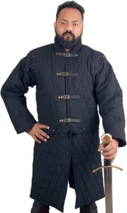 Medieval Thick Padded Gambeson  Full Sleeves - Picture 1 of 2