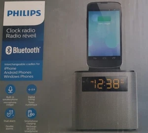 Philips AJT3300/37 Bluetooth Dual Radiowecker iPhone/Android Lautsprecher Dock - Bild 1 von 5