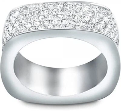 SWAROVSKI 水晶 | VIO RING ✪全新✪ 5017112 退回 52 CRY 罕见 6 可爱 RHODIUM 美国 — 第 1/4 张图片