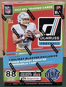 (4) 2021 Panini Donruss Football Holiday Blaster -Factory Sealed- Lawrence Chase - Picture 1 of 7