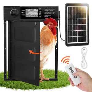 Pollaio Automatico Porta Pollaio Solare Apriporta con Timer Sensore Luce - Foto 1 di 9