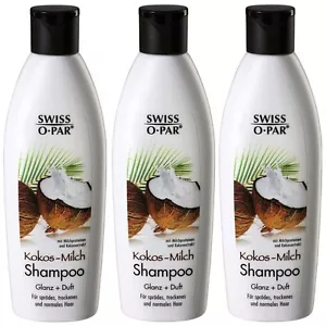 3x 250ml Swiss O Par Coconut Milk Shampoo with Coconut Extract Moisture & Scent - Picture 1 of 1