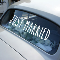 Just Married Mariage Autocollant Voiture Fenêtre signature personnalisée