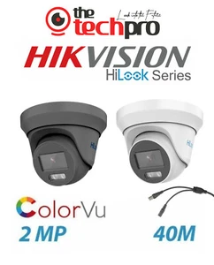 HIKVISION 2MP COLORVU CAMERA FULL HD 40M LIGHT OUTDOOR CCTV THC-T229-M 2.8mm - Picture 1 of 4