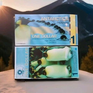 🐧6 PCS!! Antarctica, $1, 2011, Polymer - Commemorative, Penguins Wildlife Notes - Picture 1 of 4