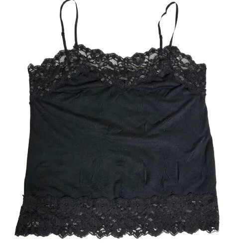 Correa de espagueti cami con lentejuelas ribete de encaje lapislázuli talla S Grunge Fairy Y2K de colección Foto 1 de 4