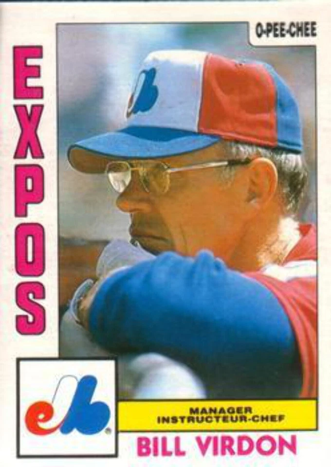 #111 Bill Virdon MGR - Montreal Expos - 1984 O-Pee-Chee Baseball - Image 1 of 1